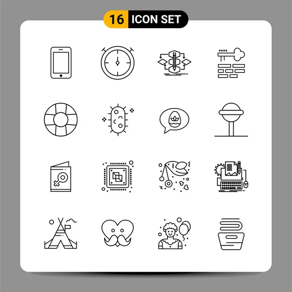 Set Universal Creative Icons Simply Vector Illustrations Web Mobile Apps — Stock Vector