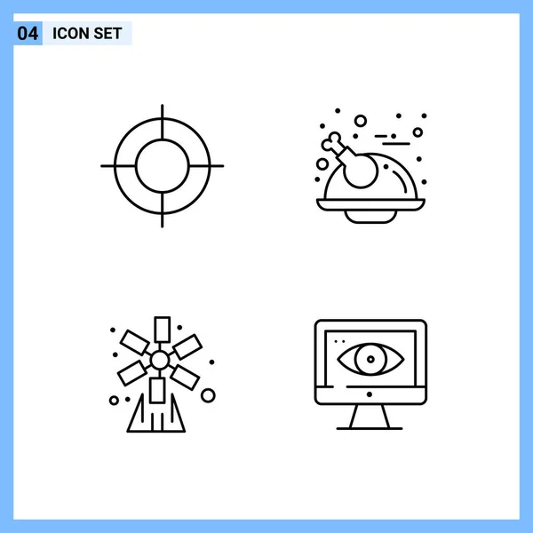 Set Universal Creative Icons Simply Vector Illustrations Web Mobile Apps — Stock Vector