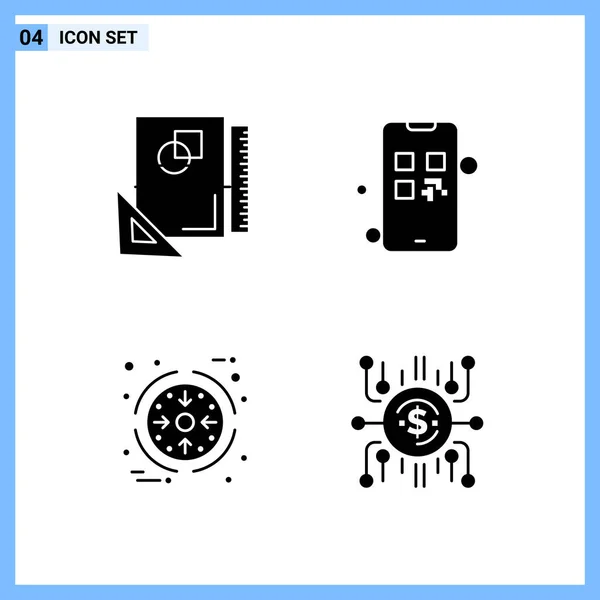 Conjunto Iconos Creativos Universales Simplemente Vector Ilustraciones Para Aplicaciones Web — Vector de stock