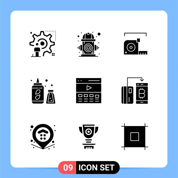 Conjunto Iconos Creativos Universales Simplemente Vector Ilustraciones Para Aplicaciones Web — Vector de stock