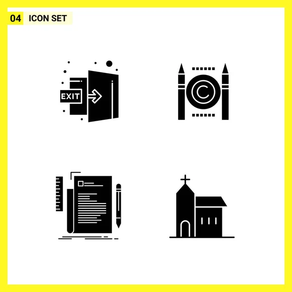 Conjunto Iconos Creativos Universales Simplemente Vector Ilustraciones Para Aplicaciones Web — Archivo Imágenes Vectoriales