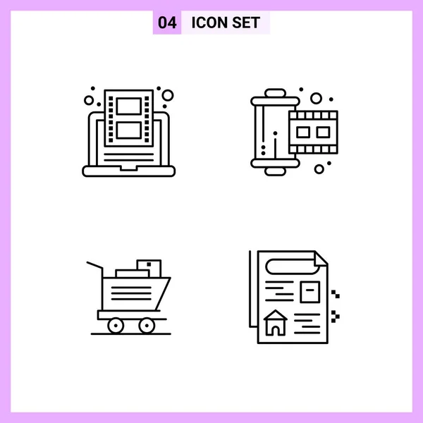 Set Universal Creative Icons Simply Vector Illustrations Web Mobile Apps — Stock Vector