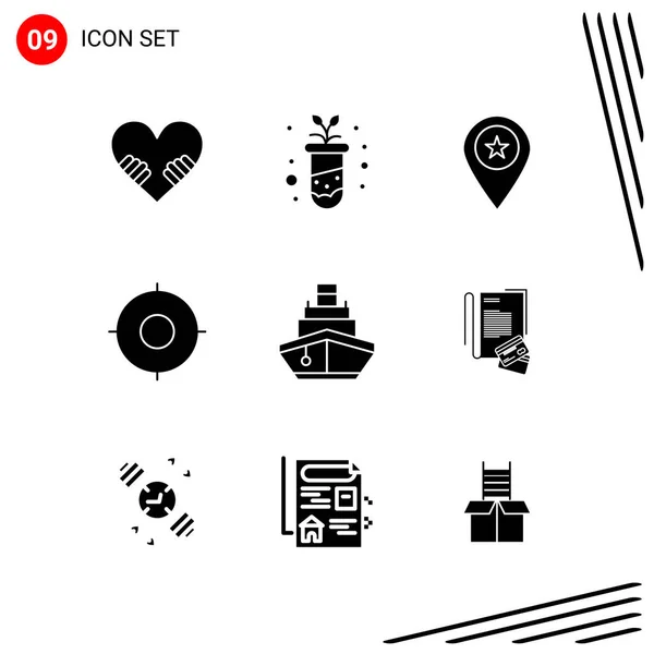 Conjunto Iconos Creativos Universales Simplemente Vector Ilustraciones Para Aplicaciones Web — Vector de stock