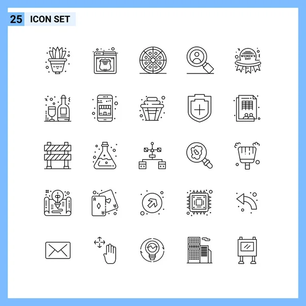 Set Universal Creative Icons Simply Vector Illustrations Web Mobile Apps — Stock Vector