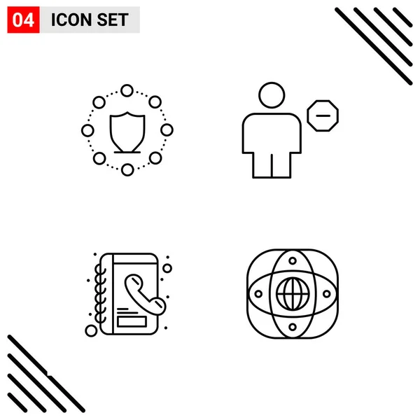 Conjunto Iconos Creativos Universales Simplemente Vector Ilustraciones Para Aplicaciones Web — Vector de stock