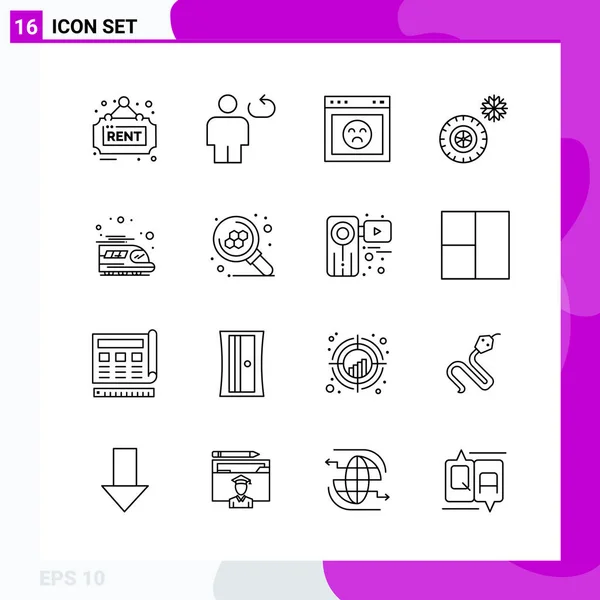 Conjunto Iconos Creativos Universales Simplemente Vector Ilustraciones Para Aplicaciones Web — Vector de stock