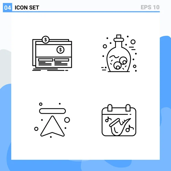 Conjunto Iconos Creativos Universales Simplemente Vector Ilustraciones Para Aplicaciones Web — Vector de stock