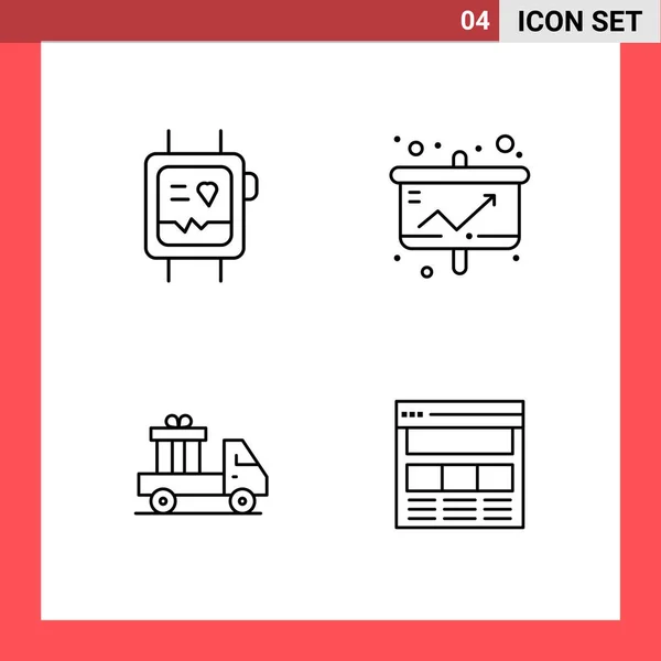 Conjunto Iconos Creativos Universales Simplemente Vector Ilustraciones Para Aplicaciones Web — Vector de stock