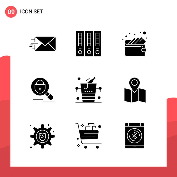 Conjunto Iconos Creativos Universales Simplemente Vector Ilustraciones Para Aplicaciones Web — Vector de stock