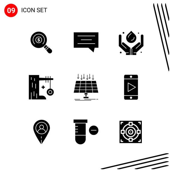 Conjunto Iconos Creativos Universales Simplemente Vector Ilustraciones Para Aplicaciones Web — Vector de stock