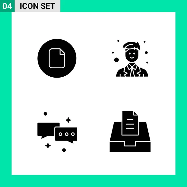 Conjunto Iconos Creativos Universales Simplemente Vector Ilustraciones Para Aplicaciones Web — Vector de stock