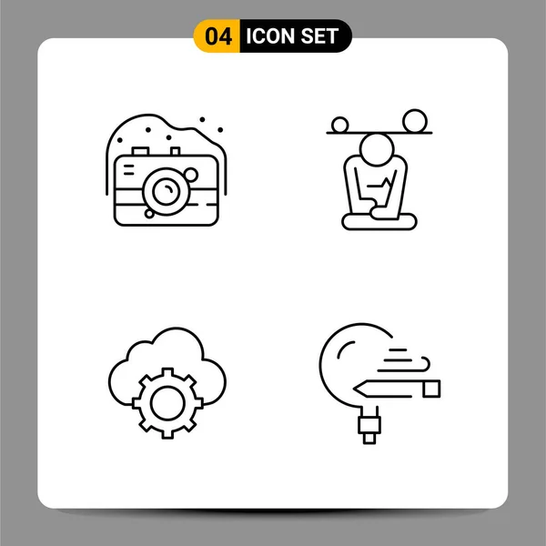 Conjunto Iconos Creativos Universales Simplemente Vector Ilustraciones Para Aplicaciones Web — Vector de stock