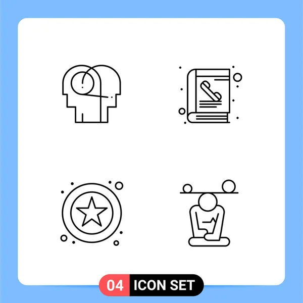 Conjunto Iconos Creativos Universales Simplemente Vector Ilustraciones Para Aplicaciones Web — Vector de stock