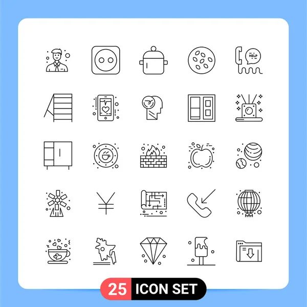 Conjunto Iconos Creativos Universales Ilustración Vectorial — Vector de stock