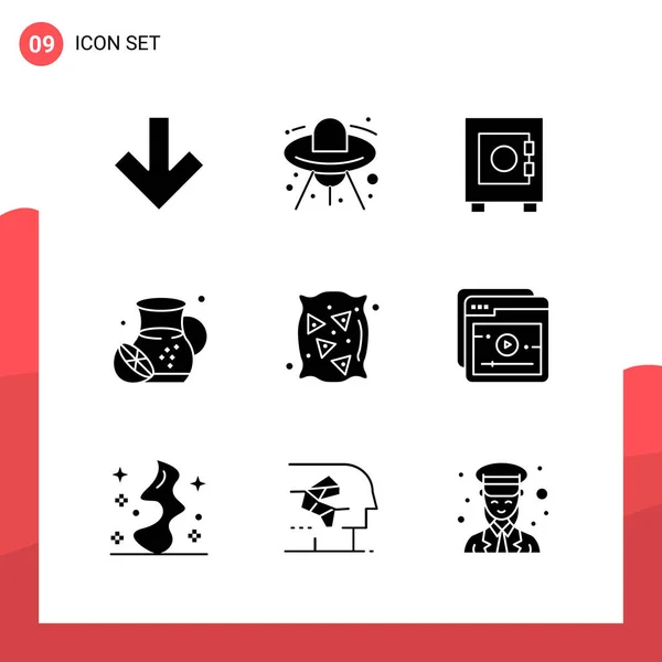 Conjunto Iconos Creativos Universales Simplemente Vector Ilustraciones Para Aplicaciones Web — Vector de stock