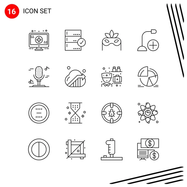 Conjunto Iconos Creativos Universales Simplemente Vector Ilustraciones Para Aplicaciones Web — Vector de stock