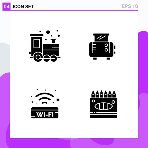 Set Universal Creative Icons Simply Vector Illustrations Web Mobile Apps — Stock Vector