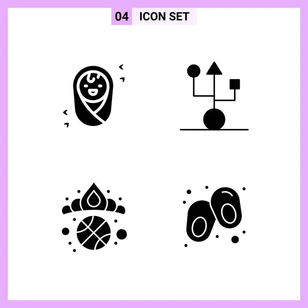 Set Universal Creative Icons Simply Vector Illustrations Web Mobile Apps — Stock Vector