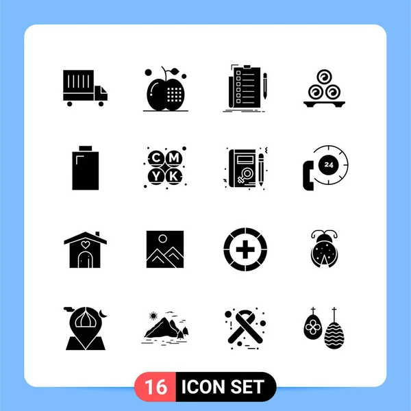 Conjunto de 16 iconos universales Vector de negocios — Vector de stock