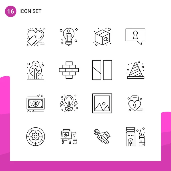 Conjunto Iconos Creativos Universales Simplemente Vector Ilustraciones Para Aplicaciones Web — Vector de stock