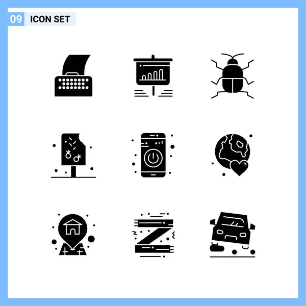 Conjunto Iconos Creativos Universales Simplemente Vector Ilustraciones Para Aplicaciones Web — Vector de stock