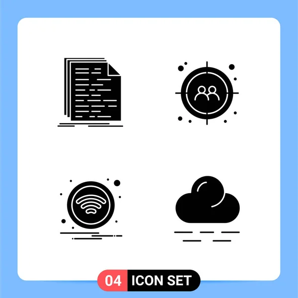 Conjunto Iconos Creativos Universales Simplemente Vector Ilustraciones Para Aplicaciones Web — Archivo Imágenes Vectoriales