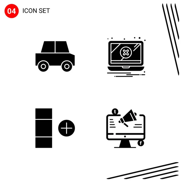 Conjunto Iconos Creativos Universales Simplemente Vector Ilustraciones Para Aplicaciones Web — Archivo Imágenes Vectoriales