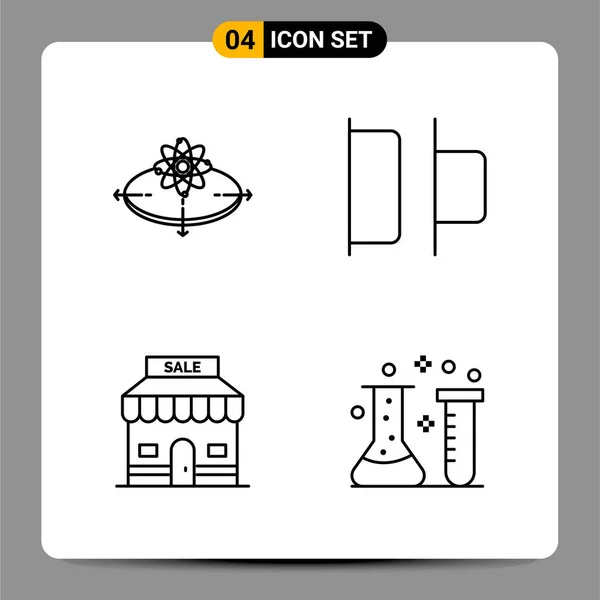 Conjunto Iconos Creativos Universales Simplemente Vector Ilustraciones Para Aplicaciones Web — Archivo Imágenes Vectoriales