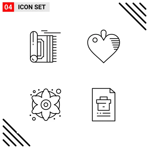 Conjunto Iconos Creativos Universales Simplemente Vector Ilustraciones Para Aplicaciones Web — Vector de stock