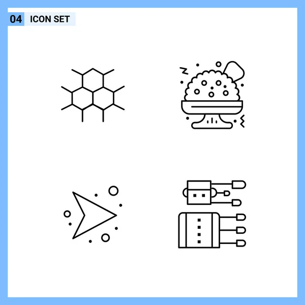 Conjunto Iconos Creativos Universales Simplemente Vector Ilustraciones Para Aplicaciones Web — Vector de stock