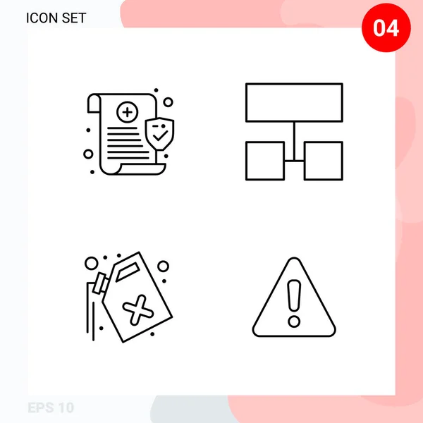 Conjunto Iconos Creativos Universales Ilustración Vectorial — Vector de stock