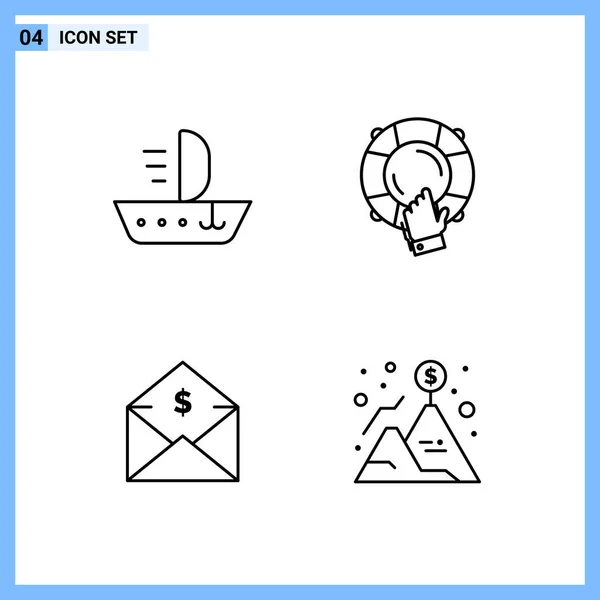 Conjunto Iconos Creativos Universales Simplemente Vector Ilustraciones Para Aplicaciones Web — Vector de stock