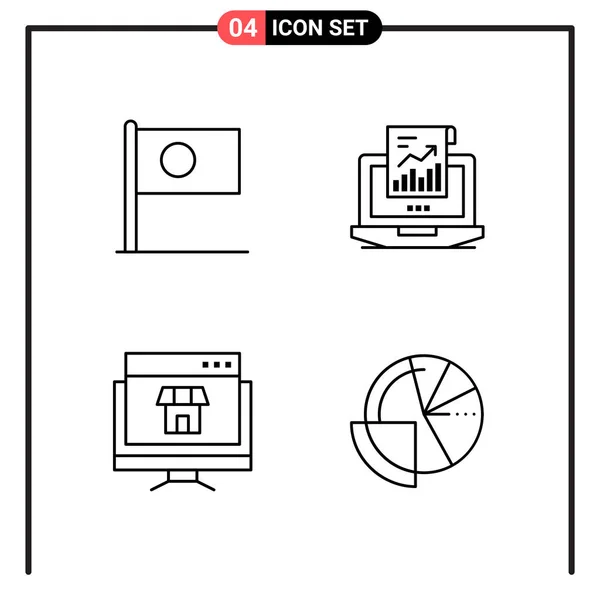 Set Dari Ikon Kreatif Universal Cukup Ilustrasi Vektor Untuk Aplikasi - Stok Vektor