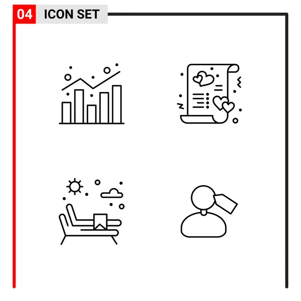 Set Universeller Kreativer Symbole Einfach Vektorillustrationen Für Web Und Mobile — Stockvektor