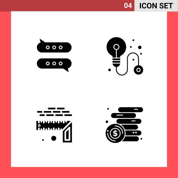 Conjunto Iconos Creativos Universales Simplemente Vector Ilustraciones Para Aplicaciones Web — Vector de stock