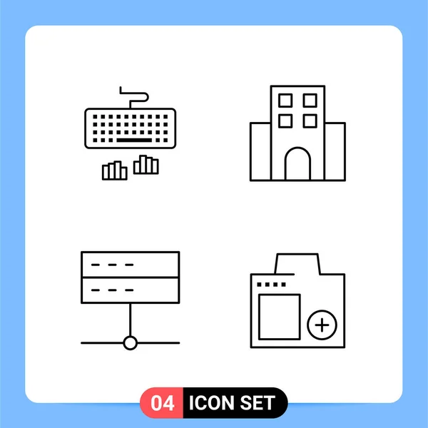 Conjunto Iconos Creativos Universales Simplemente Vector Ilustraciones Para Aplicaciones Web — Archivo Imágenes Vectoriales