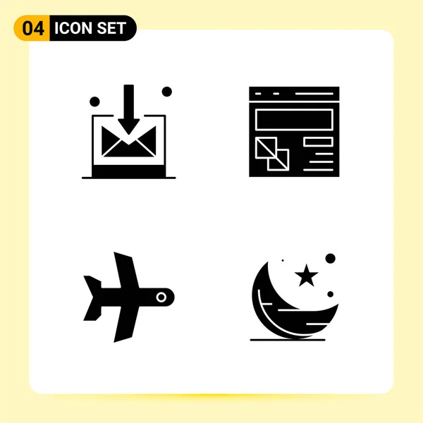 Conjunto Iconos Creativos Universales Simplemente Vector Ilustraciones Para Aplicaciones Web — Vector de stock