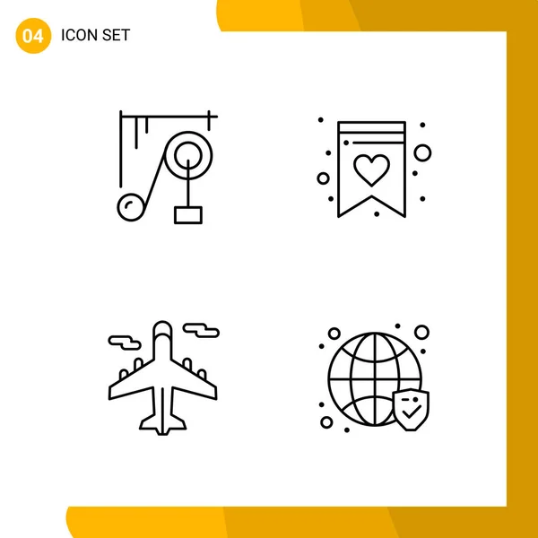 Set Universal Creative Icons Simply Vector Illustrations Web Mobile Apps — Stock Vector