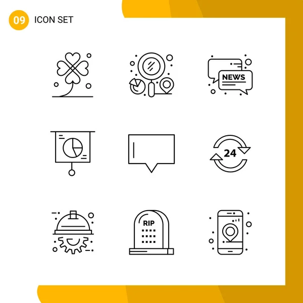 Conjunto Iconos Creativos Universales Simplemente Vector Ilustraciones Para Aplicaciones Web — Vector de stock