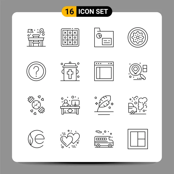 Conjunto Iconos Creativos Universales Simplemente Vector Ilustraciones Para Aplicaciones Web — Vector de stock