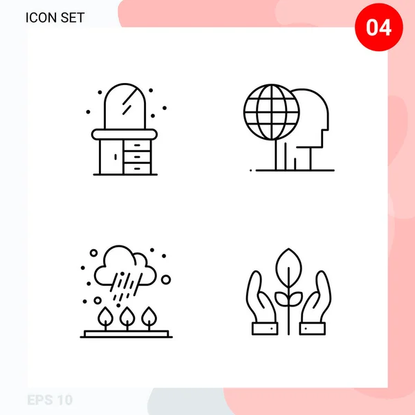 Conjunto Iconos Creativos Universales Simplemente Vector Ilustraciones Para Aplicaciones Web — Vector de stock