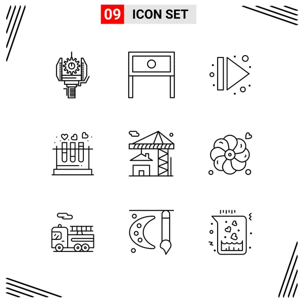 Conjunto Iconos Creativos Universales Simplemente Vector Ilustraciones Para Aplicaciones Web — Vector de stock