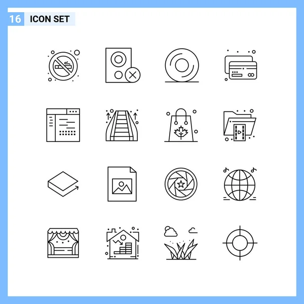 Set Universal Creative Icons Simply Vector Illustrations Web Mobile Apps — Stock Vector