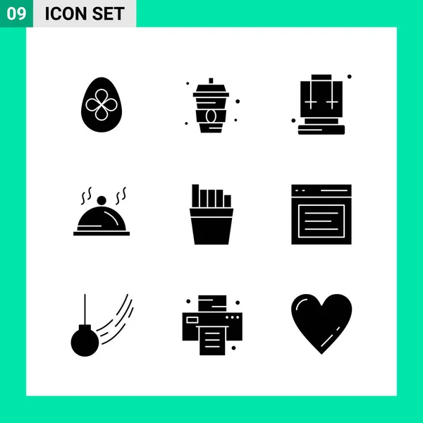 Conjunto Iconos Creativos Universales Simplemente Vector Ilustraciones Para Aplicaciones Web — Vector de stock