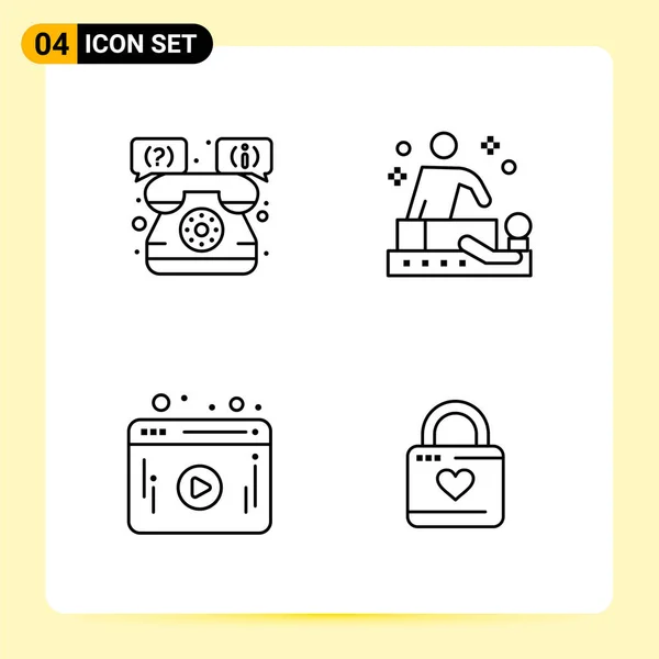 Creative Icons Set Design White Background — Stock Vector