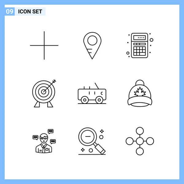 Set Universal Creative Icons Simply Vector Illustrations Web Mobile Apps — Stock Vector