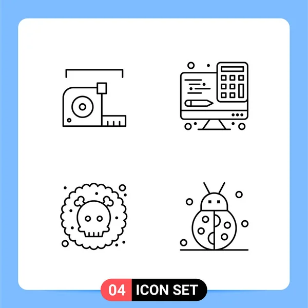 Set Dari Ikon Kreatif Universal Cukup Ilustrasi Vektor Untuk Aplikasi - Stok Vektor