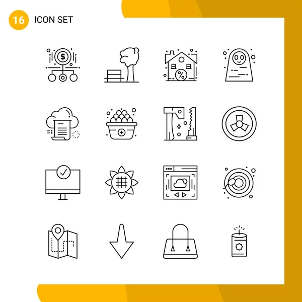 Conjunto Iconos Creativos Universales Simplemente Vector Ilustraciones Para Aplicaciones Web — Archivo Imágenes Vectoriales