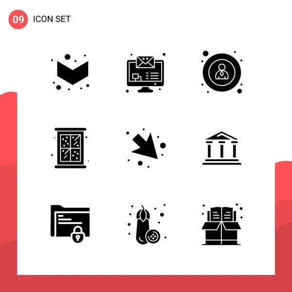 Conjunto Iconos Creativos Universales Simplemente Vector Ilustraciones Para Aplicaciones Web — Vector de stock