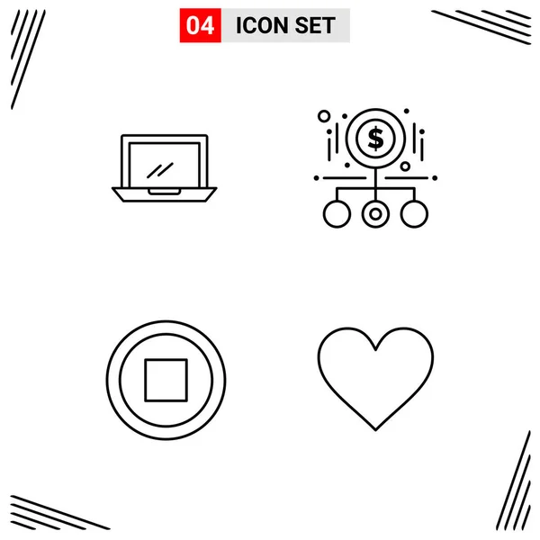 Set Universal Creative Icons Simply Vector Illustrations Web Mobile Apps — Stock Vector